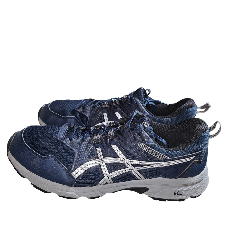 ASICS GEL Venture‎ 8 Men's Running Shoes Navy Blue Silver Size 15 Athleisure